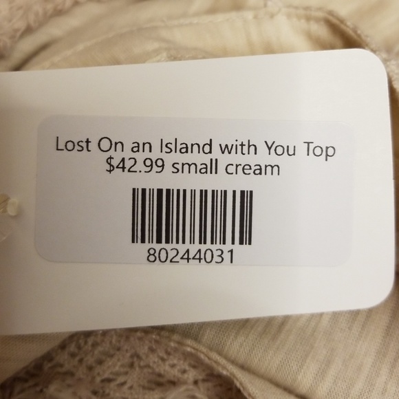 Umgee Cream Top size S - Picture 6 of 6